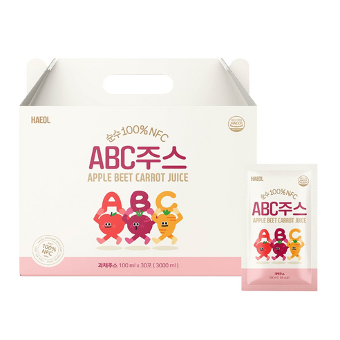 진짜 물넣지않은 100% 무첨가 NFC 착즙 ABC주스, 60개, 100ml