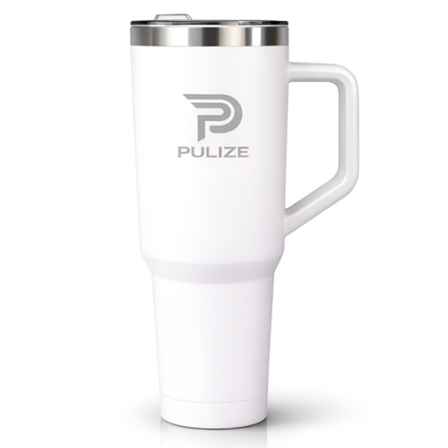 풀리제 1200ml 대용량 보온보냉 텀블러 차량 컵홀더 호환 스테인리스 빨대 텀블러, 1개, 1.2L, 퓨어화이트