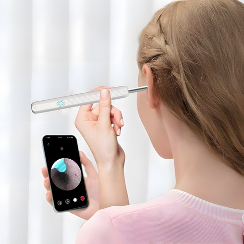 MountainWter 스마트폰 LED 내시경 귀이개 귀후비개 500W고화질카메라귀이개 LED 조명 소프트헤드 Type-C충전 이미지 2