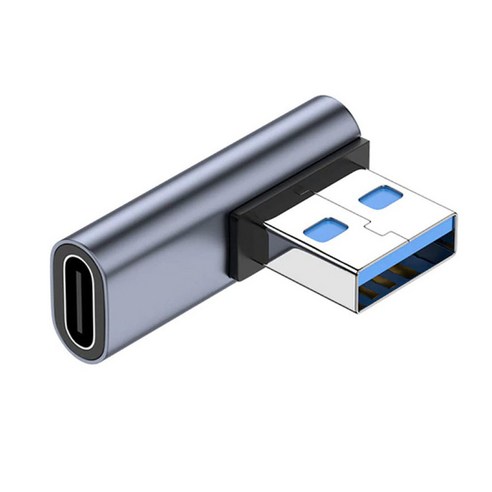 USB3.0 변환젠더 컨버터 AMtoCF 수평 꺾임 15w급속충전 지원 10Gbps A타입 숫놈에서 C타입 암놈 어댑터 전송속도 커넥터 adapter