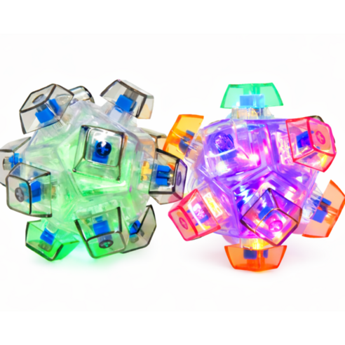 LED 딸깍이 키링 어느 각도에서도 12버튼 클릭 디스코볼 키캡 2종류, 1개, 옵션 01 블랙 디스코볼