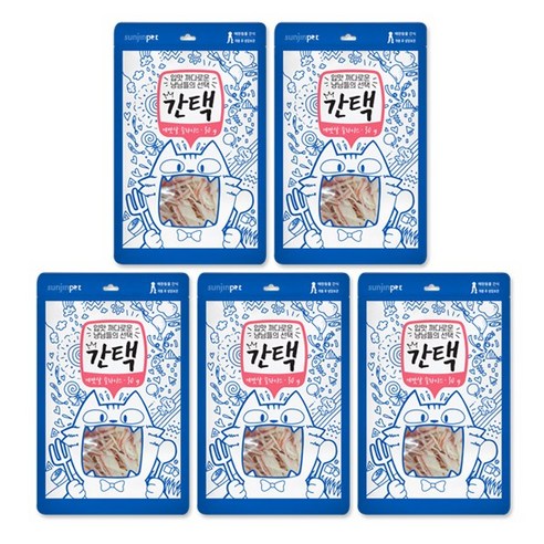선진펫 반려동물 간택 간식, 게맛살슬라이스, 30g, 5개