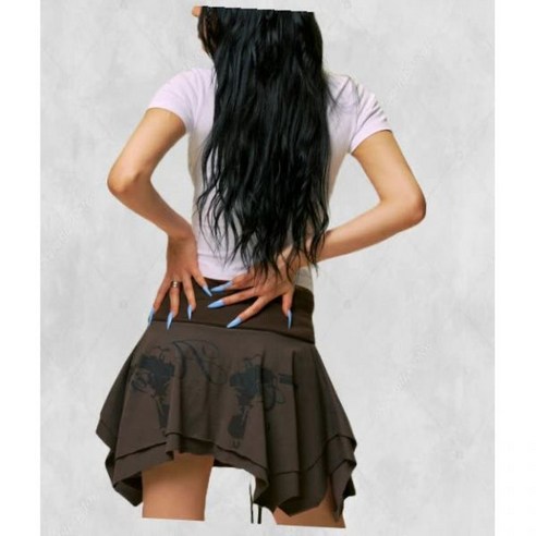 길라아카이브 PISTOL FRILL LIP SKIRT_BR