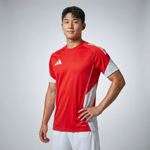 아디다스 정품 반팔 레드 저지 축구복 유니폼 풋살 트레이닝 기능성 운동복