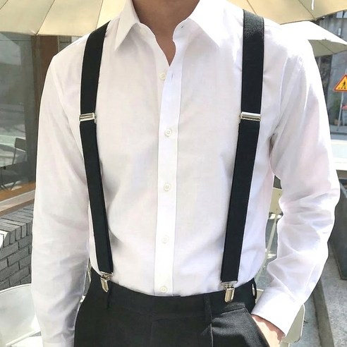 로얄리노 남자 서스펜더 팬츠 정장 멜빵 웨딩 이미지 4