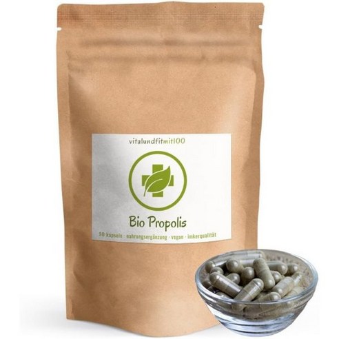 유기농 프로폴리스 캡슐 90개 식물성 캡슐에 224mg 추출물 함유 순수 양봉가 품질 면역 체계 강화 강력한 항산화 첨가물 없음