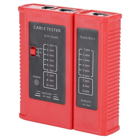 BAFOVY 네트워크 케이블 테스터 RJ45 RJ11 이더넷 LAN 와이어 자동 스캔 LED 및 분리 가능한 원격 유닛 포함 ...