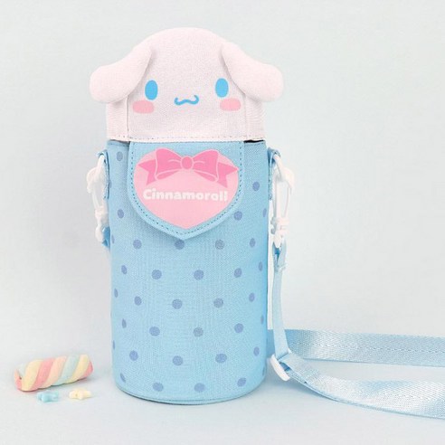 여아 물통파우치 500ml (자석버클) 보냉보온가방 소풍크로스백 3가지디자인, 시나모롤_SC0554, 1개