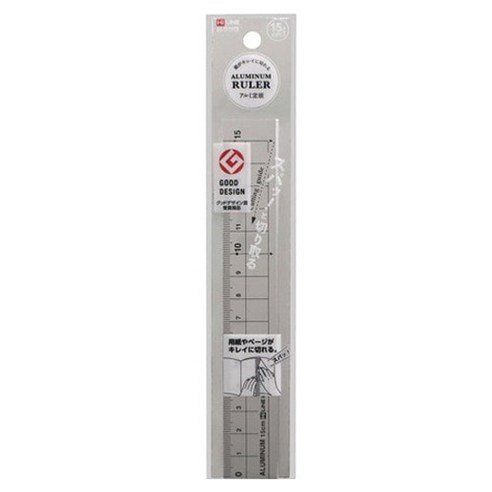 하이라인 알루미늄 자 15cm XS03SV, 실버, 1개