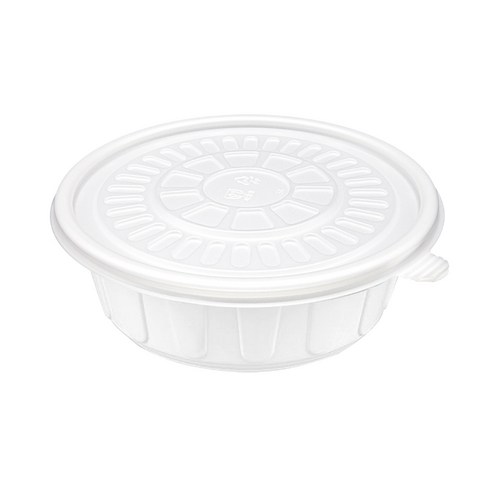 [ILYONG] 미니 탕용기 JH 195파이 소 1100ml 50세트 PP 백색, 1세트, 50개