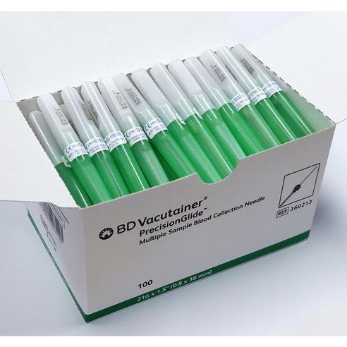 [BD] 베큠니들 21G x 1.5인치 (100개입) 360213 - BD Vacutainer Needle - 기타의료기기 | 쿠팡