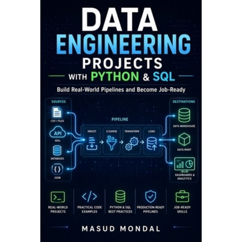 (영문도서)Data Engineering Projects with Python & SQL: Build Real ETL Pipelines Data Ware... Paperback, Independently Published, English, 9798258941459
