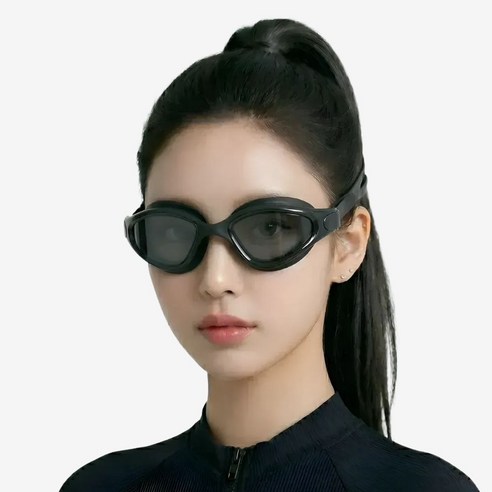 스마트덕 눈 편한 시야넓은 김서림방지 물안경 수경, 1개, 블랙 기본
