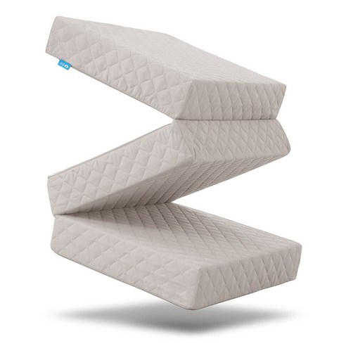 블루몽 3단 접이식 매트리스 국내생산 탄탄한 토퍼 생활방수, 오트밀, 7cm, 멀티싱글(MS) 75x200cm