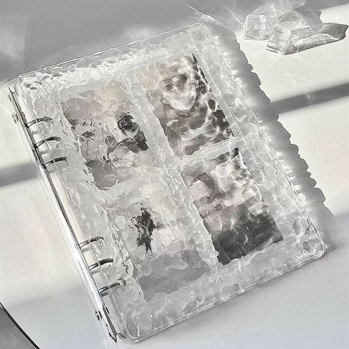 BenF Case 물결 포토카드북 A5 20매 양면 바인더 사진 스티커 보관함 케이스 꾸미기, 1개, 투명