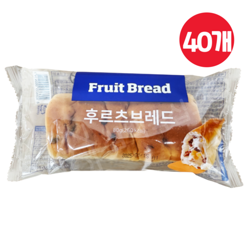 후르츠브레드 80g 천원빵 키다리빵, 80g, 40개