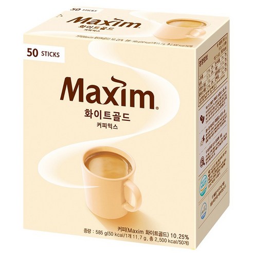 맥심 화이트골드 커피믹스 50T, 1개, 50개입