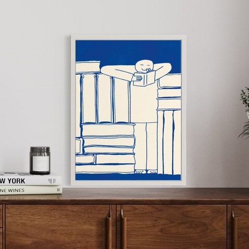 독서의 즐거움을 담은 그림 액자로 공간에 예술을 더하세요.