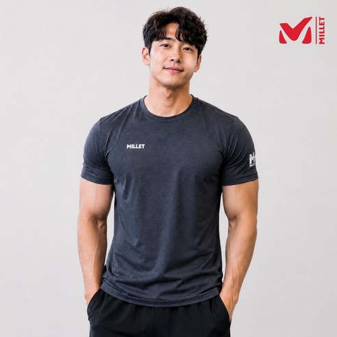 밀레 남성 아스킨 냉감 반팔티 속건흡습 여름 등산 트레킹 스포츠 캠핑 아웃도어 반팔티