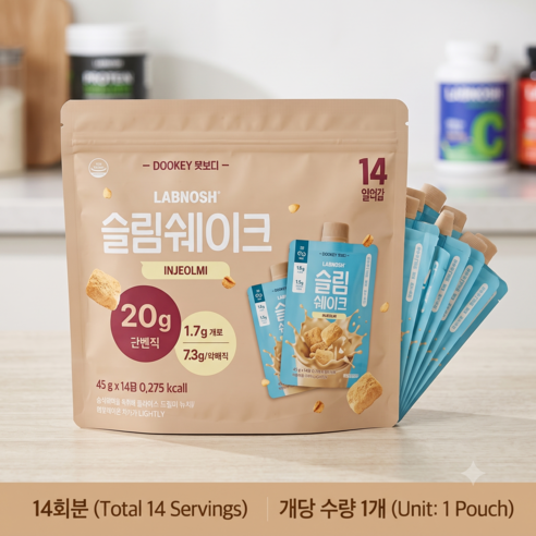 랩노쉬 슬림쉐이크 인절미 단백질 프로틴 식사대용 쉐이크, 1개