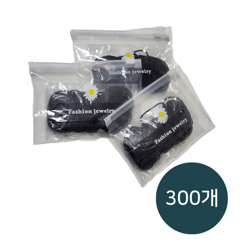 주르제이 고탄력 무매듭 머리끈 300개+파우치 3개 착용 후기 | 사이즈/핏 총정리 - 상품 이미지 2