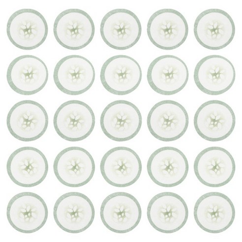 100pcs 일회용 눈 패드 녹색 오이 인쇄 보습 필름 DIY 스킨 케어 시트 아름답게 커버 이미지 3