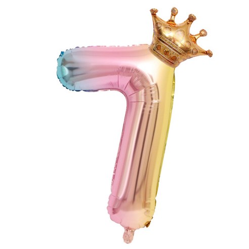 웜네스트 대형 숫자 풍선, 1개, 7 (81cm)
