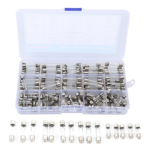 JK 원형 유리관 퓨즈세트 5x20mm 6x30mm 1-20A 250종 전기 휴즈 시거잭 FUSES, 1세트
