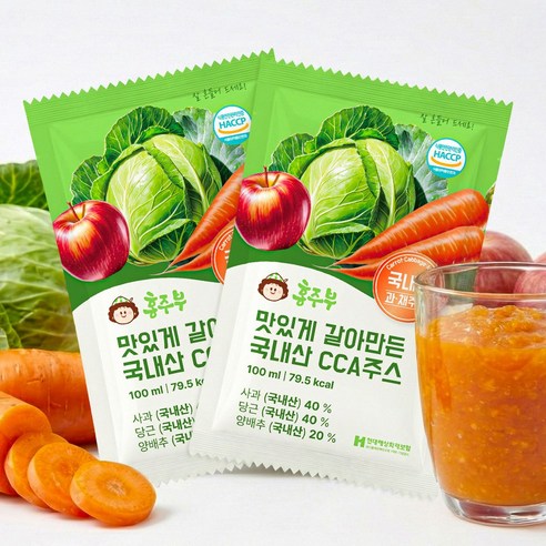 홍주부 국내산 갈아만든 CCA주스 100ml, 30개 이미지 3