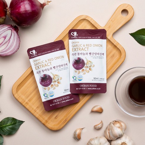 옥반식품 통마늘과빨간양파진액 마늘과 빨간양파가 만나 좋은 90ml, 100개 이미지 2