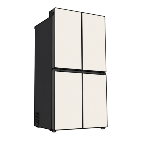 LG 디오스 AI 오브제컬렉션 STEM 베이직 냉장고 M876GBB161 매직스페이스 854L 1등급 기사님설치 폐가전무상수거