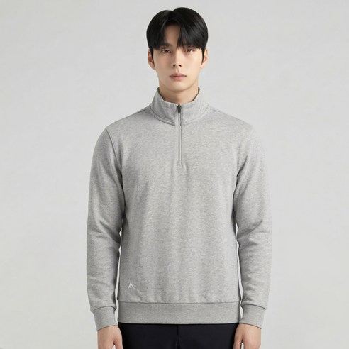 네파 남성 어반 베이직 반집업 맨투맨