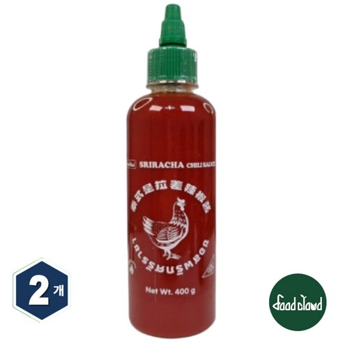 닭표 0칼로리 스리라차 핫 칠리소스 (고추함량 70%), 400g, 2개
