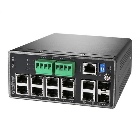 이지넷유비쿼터스 NEXT-POE2610MDT 8Port 101001000M + 2 GbE SFP With TP PoE+ Managed Industrial Switch457026