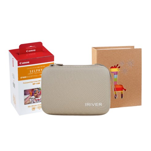 캐논 셀피 RP-108 포토인화지 아이리버 CP 케이스 포토앨범 세트, RP-108+IR CP 케이스+포토앨범