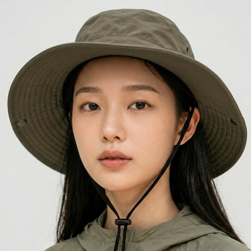 리꼬즈 등산모자 햇빛차단 넓은챙 사파리모자, 카키