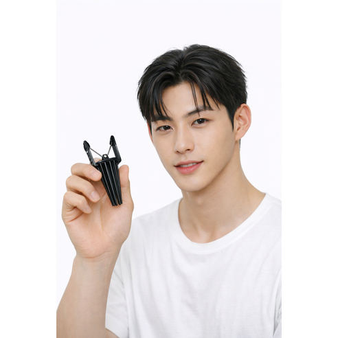 서포트 깔끔간편 고정력 좋은 앞머리 뿌리 볼륨 집게, 1개, 블랙