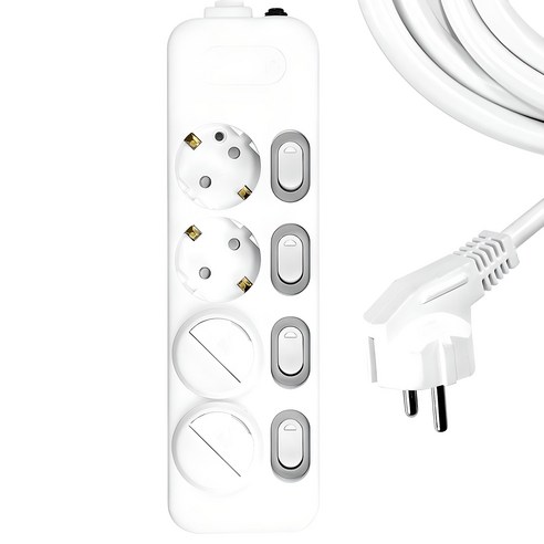 써지오 개별 멀티탭 4구 DH-1648-MT + 안전커버 2p 솔직 후기 | 실제 배치 사진 포함 - 상품 이미지 1