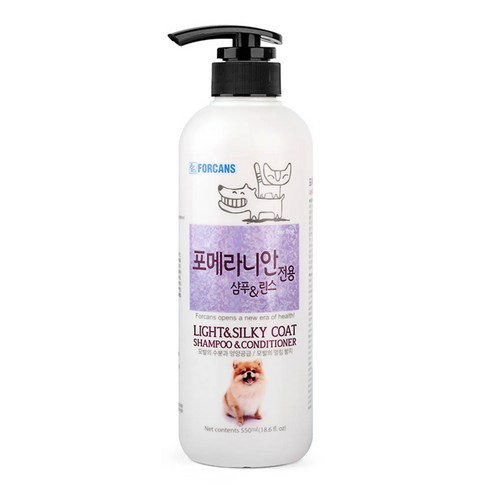 포켄스 포메라니안 전용 샴푸 앤 린스, 550ml, 1개입, 1개