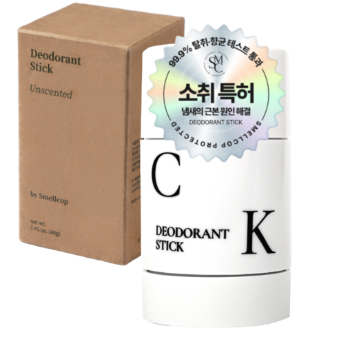 스멜캅 99.9% 겨드랑이 냄새 제거 땀억제 데오드란트 스틱, 40g, 1개