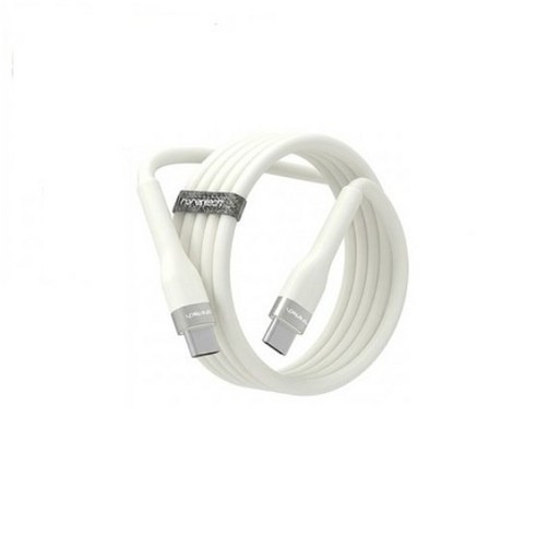 로랜텍 60W PD 파스텔 C to C 초고속충전 케이블, 1개, 크림, 2.4m