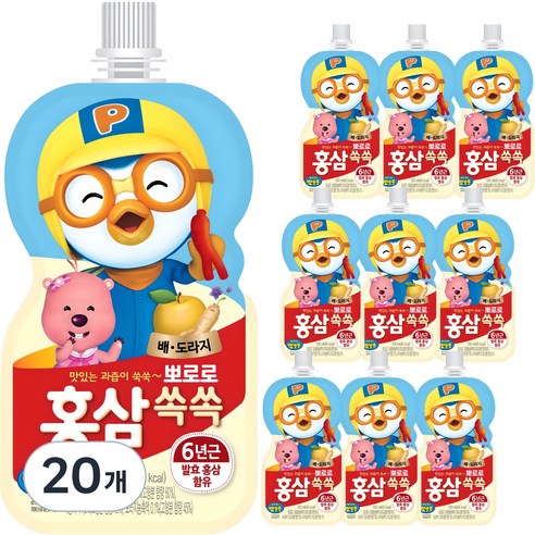 팔도 뽀로로 홍삼쏙쏙 배도라지 100ml, 20개 맛있게 먹은 솔직 후기 썸네일
