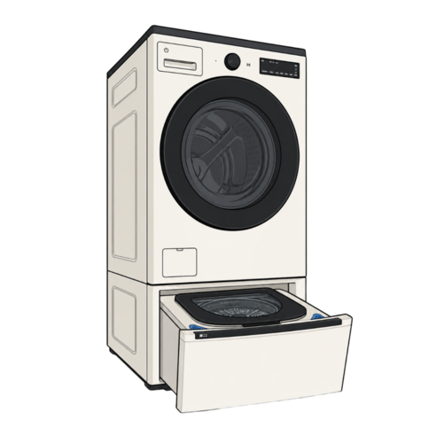 LG 트롬 오브제컬렉션 드럼 세탁기 24KG + 미니워시 4KG 네이처 베이지 FG24ENX