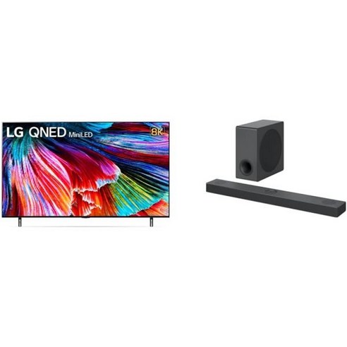 LG 65QNED99UPA 알렉사 내장 QNED 미니LED 99시리즈 65 8K 스마트 UHD 나노셀 TV2021 실버, 65 inch _TV + S80QY Sound Bar