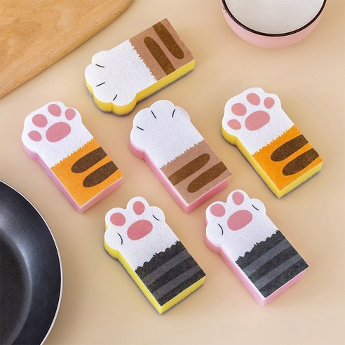 꿈꾸던라이프 캐릭터 수세미 고양이, 6개, 1세트