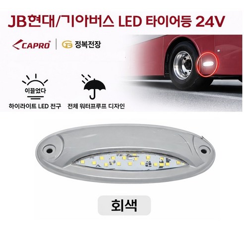 대성부품 LED 현대버스 타이어등 24V 사이드등 노면등 차폭등 깜박이 겸용 현대 기아 아시아 버스 공용 카운티 그랜버드 유니시티 에어로타운 그린시티 유니버스 뉴그랜버드 코스모스, 1개, ,