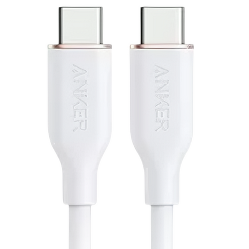 앤커 파워 라인 3 플로우 USB C 투 C 고속 데이터 케이블 240W, 1개, 화이트, 1.8m