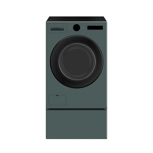 LG 트롬 오브제컬렉션 워시콤보 + 키높이 수납함 FH25GSGF 세탁25kg 건조15kg, 네이처 그린