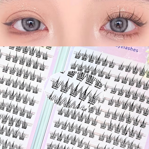 모모래쉬 대용량 노글루 속눈썹 288모 10mm 11mm 12mm 혼합구성, 1개, 블랙