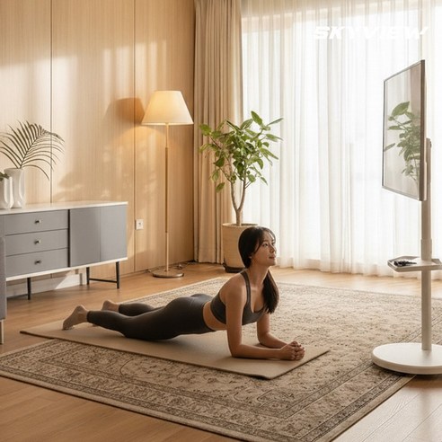 스카이뷰 화이트에디션 삼탠바이미 109cm(43인치) 4K UHD 스마트 이동식 TV 중소바이미 삼텐바이미 후기 분석 - 화면 시야각 테스트